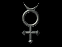 Medical symbol for FEMALE ... Alchemical symbol for MERCURY